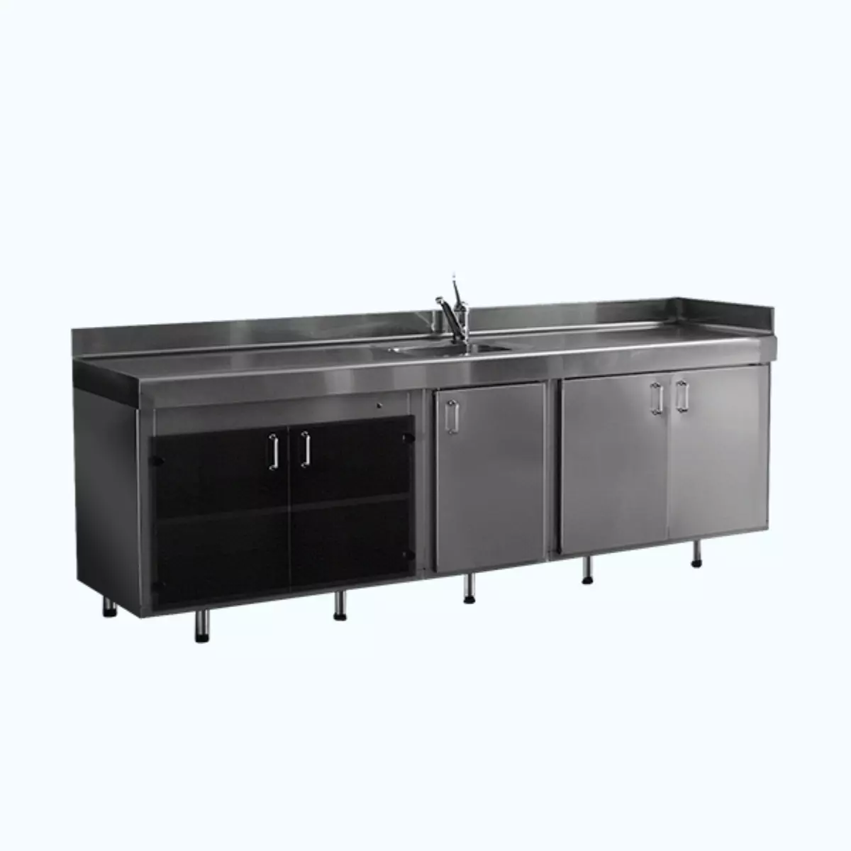 mesa polivalente de acero inoxidable para hospitales