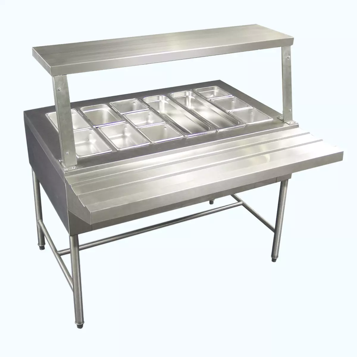 mesa fría de acero inoxidable